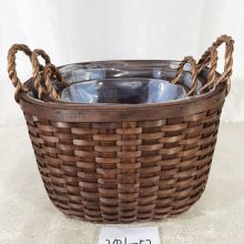 With Plastic Liners Cheap Storage Willow Basket Factory Supplied
