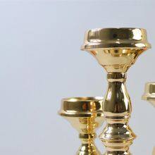 Retro Candlestick Home Restaurant Gold Candlestick Dinner Desktop Decorative Wrought Iron Candlestick Ornaments thumbnail-2