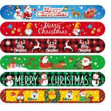 Custom Make Santa Snaps Ring Merry Christmas Style Design Silicone Slap Band thumbnail-4
