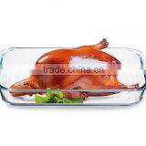 New Style Large Rectangle Quarzt Microwave Safe Glass Plate thumbnail-5