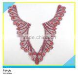 Heat Transfer Glass Rhinestone Decals Hotfox Red Rhienstone Necklace Patch 30x39cm