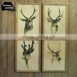 Antique Impressionist Sika Deer Chinese Ink Painting With Frame thumbnail-2