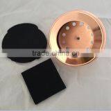 1 Gallon Copper Plated Kitchen Stainless Steel Compost Bin, Warm Compost Pail With Lid Including Two Charcoal Filter thumbnail-2