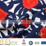 Spring wholesale women dresses silky 100%Polyester mechanical stretch CDC crepe flower print fabric                        
                                                                                Supplier's Choice