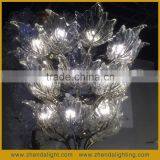 2016 Newest Decorative Art Hand Blown Glass LED Maple Leaf Chandelier Pendent Light thumbnail-2