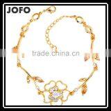 Newest Arrival 18K Gold Plated Bracelet Women's Cubic Zircon Flower Bracelet Jewelry thumbnail-1