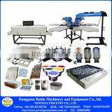 Full Set Manual Floor Standing Double Carousel 6 Color 6 Print Bed Screen Printing Equipment