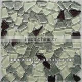 Glitter big size Cobble glass mosaic tile Pebble glass mosaic tile