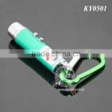 3 in 1 Mini LED Flashlight Torch Lamp Aluminum Carabiner Keyring Personality UV Money Detector Electric LED Light Keychain thumbnail-5