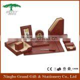 10pcs Brown PU Leather Office Desk Top Stationery Gift Set