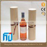 Cheap Single Round Tube Wooden Wine Gift Boxes