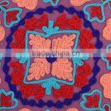 Round Uzbekistan Suzani Cushion Cover Embroidered Pillows Decorative Throw Pillow Case Indian Pom Pom Outdoor Cushion Cover thumbnail-2