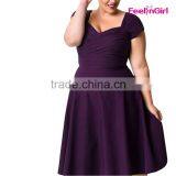 Latest Short Fat Women Puffy Party Dresses For Fat Women Most Popular thumbnail-3