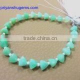 Chrysoprase Faceted 6*6 mm Trillion Shape Briolette Beads AAA Grade Straight Drilled 6" Strand Length Natural Loose Gemstones thumbnail-2