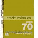 70 Sheet Subject Notebook