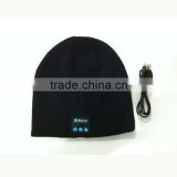 2016 new product cheap price wireless bluetooth music hat with mic winter use