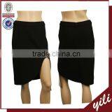 2016 Formal Wear High Waisted Front Split Mature Lady Black Skirt thumbnail-1