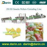 Square Shape 2D/3D Snack Pellets Food Producing Line