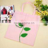 Promotion Eco-friendly Rose Foldable Bag / Polyester Folding Shopping Bag