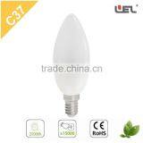 LED Candle Light C37 6W E14 Plastic Shell for High Heat Dissipation by LEL in Zhejiang China thumbnail-1