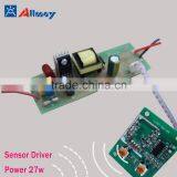 27w Smart Adjustable Radar Sensor Driver Dimming Motion Sensor Distance Time Adjustable Quality Choice