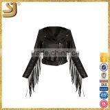 Woman Black Leather Jacket thumbnail-3