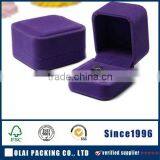 Wholesale High Quality Purple Velvet Jewelry Ring Box thumbnail-1