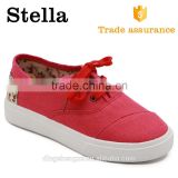 hot selling lady canvas shoes