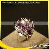 Purple Crystal Ring Diamond Napkin Ring, Crystal Stone Rings thumbnail-1