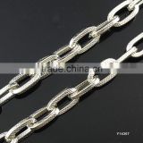 flat shape nickel color chain