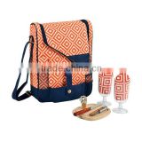 Enrich Picnic Cooler Bag Equipped for 2 with Glasses, Napkins, Cutting Board, Corkscrew, etc.