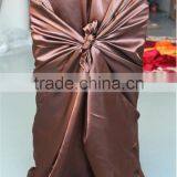 Colorful Wedding Used Satin Chair Cover for Cheap Sale thumbnail-5