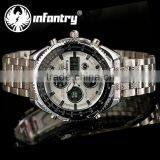 INFANTRY Fashion White Dial Digital Quartz Stainless Chronograph Watch thumbnail-6