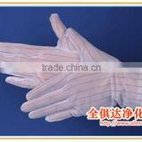 Dust Free 100% Polyester ESD Pvc Dotted Gloves thumbnail-5