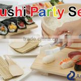 japanese kitchenware sushi party sets made in japan sushi mold pro sushi tong bamboo mat spatula wooden bucket hand fan set