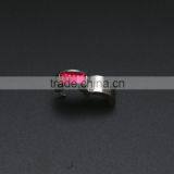 Stylish Surgical Steel Gem Paved Piercing Hoop Earrings thumbnail-3