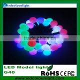 DC12V G40 0.6w RGB LED Christmas String Light Factory Price for Festive Decoration thumbnail-4