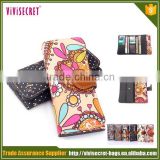 vivisecret fashion flower printed girls and women coin sorter purse