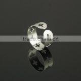 Trendy Hollow Rhodium Plated Finger Ring Set thumbnail-4