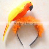 Hot sale christmas gift lovely orange parrot christmas headband