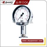 Sanitary pressure gauge for homogenizer application