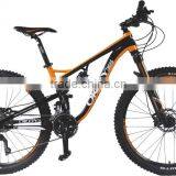 2016 newest factory price 27.5 inch full suspension soft tail alloy mountain bicycle