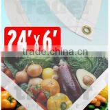 7.3x1.8m Clear PVC Tarpaulin Cover Market Stall Tarp,Glass Clear PVC Tarpaulin 350g 24ft*6ft thumbnail-1