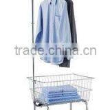 Laundry storage rolling Cart Chrome