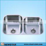 Double Bowls Kitchen Sink Stainless Steel thumbnail-1