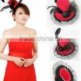 MYLOVE Red Fascinator Headwear Feather Fascinator Wholesale MLGM052 thumbnail-1