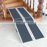 Portable Double Floor Ramp Foldable Suitcase Mobile Ramp Aluminum Wheelchair Threshold Ramp