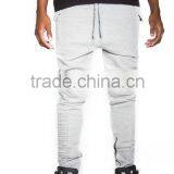 Grey Biker JOGGERS Man Pants Moto Jogger Pants Gym Pants (lotbike076) thumbnail-2