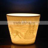 Porcelain Tealight Candle Holder -40104U thumbnail-1