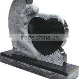 Angel With Heart Carved Headstone thumbnail-1